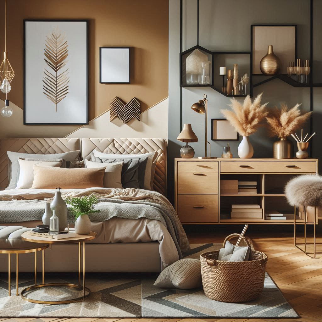 decoracao-de-quarto-minimalista-com-tons-terrosos-e-neutros 5 Dicas Incríveis de Decoração de Quarto com Estilo